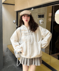 Áo khoác nỉ thêu nơ Sweetie